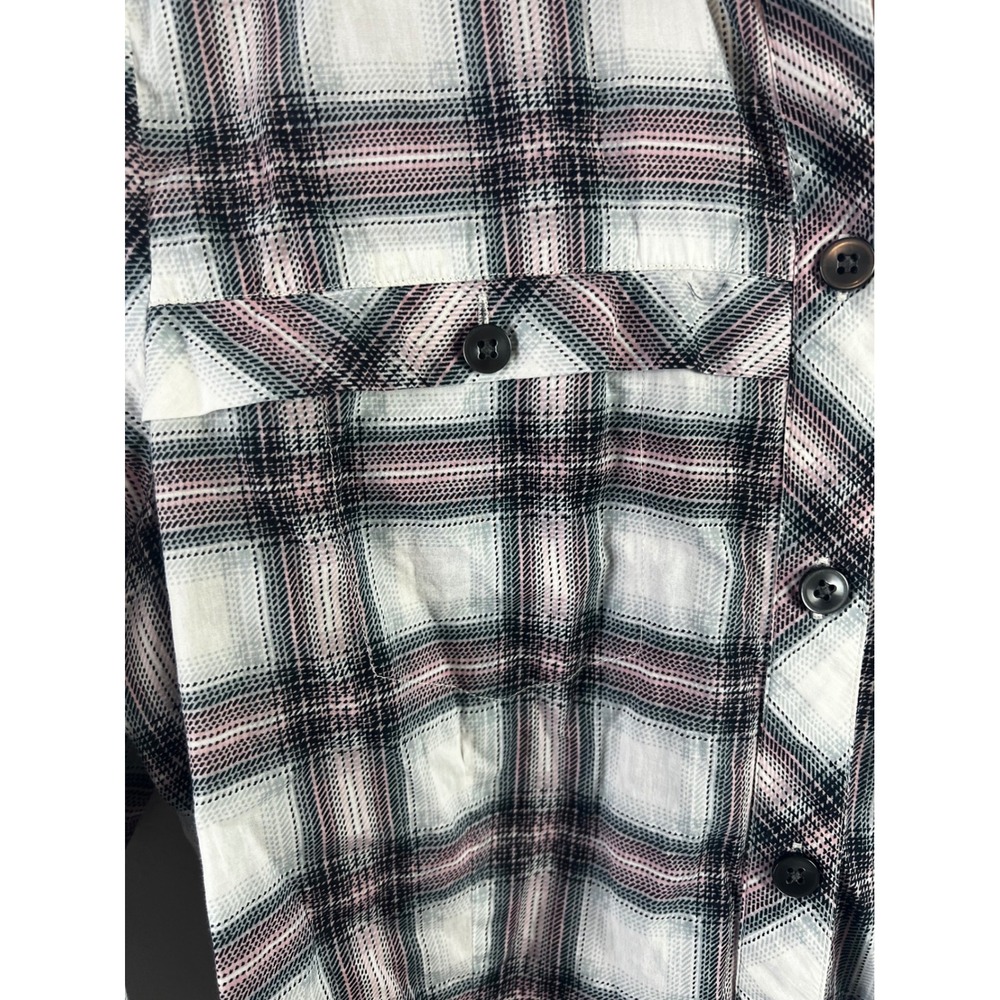 Cabi Festival Plaid Floral Button Down Shirt Size Medium Boho Cotton‎ - Picture 3 of 7